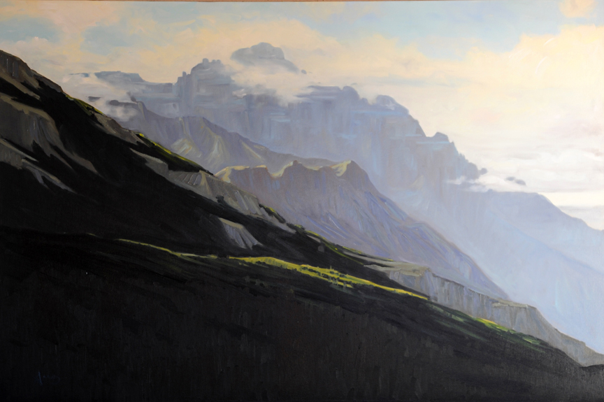 06 Distant Ridge 0x60in (0x152cm), oil on canvas